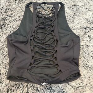 ALO Yoga Black Strappy Tank